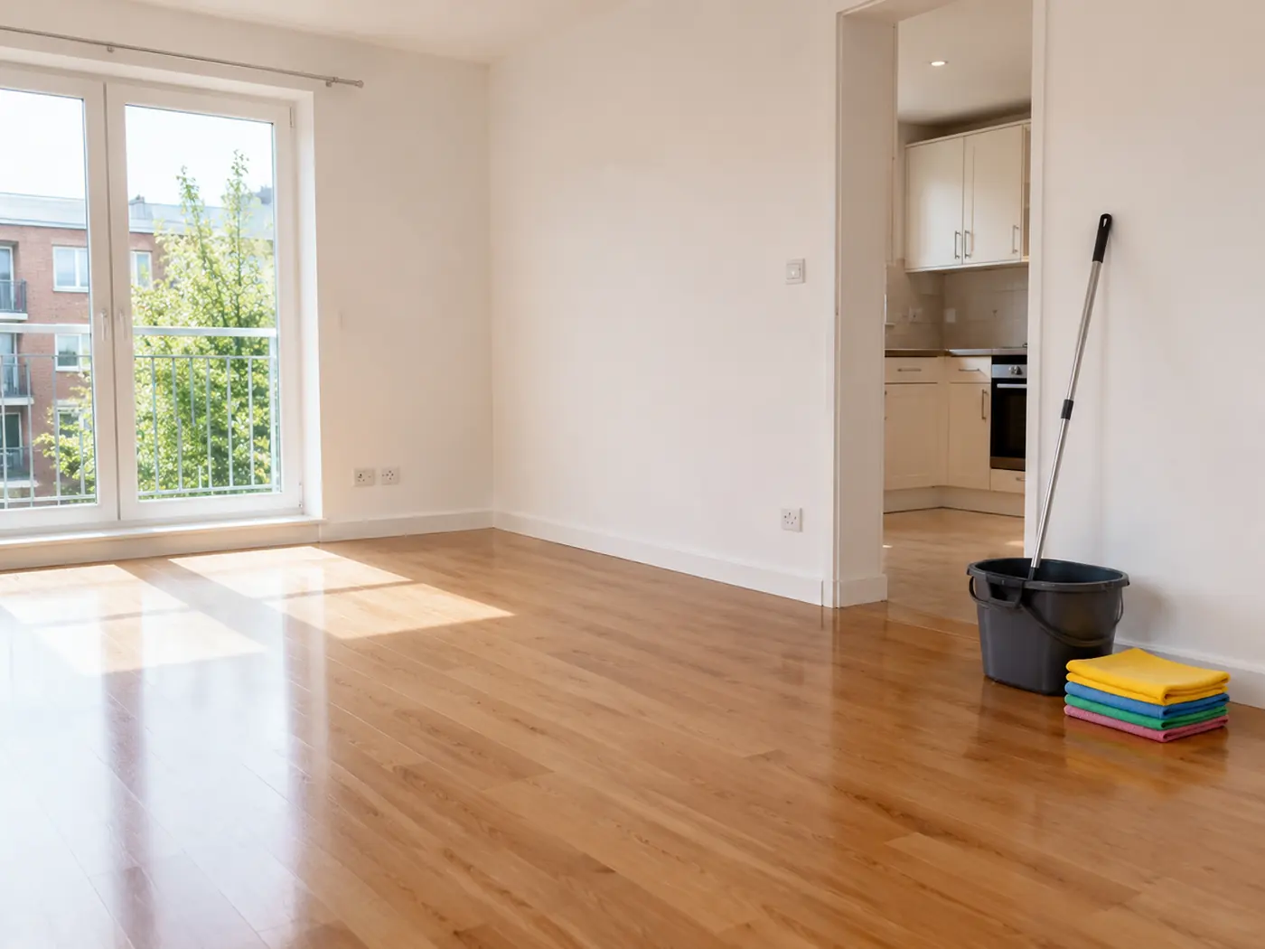 Spotless empty apartment after end of tenancy cleaning